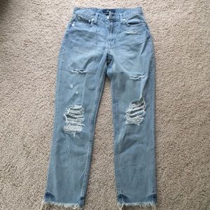 High waisted mom jeans